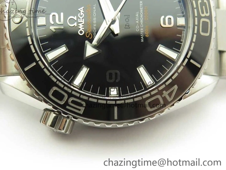 0407 Trendy Planet Ocean 43.5mm SS VSF 1:1 Best Edition Black Ceramic Bezel and Dial on SS Bracelet A8900 Super Clone 7973